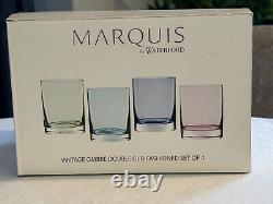 Marquis Waterford Vintage Ombré Double Old Fashioned Glasses Set of 4 Germany