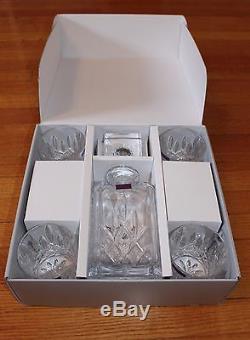 Marquis by Waterford Crystal Decanter with Four Double Old Fashioned Glasses