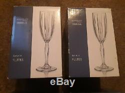 Marquis by Waterford Omega set of 8 flutes & 8 double old fashioned crystal glas