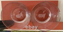 Masters Augusta Golf Double Old Fashioned Double Etched Glasses NWOB Set Of 2