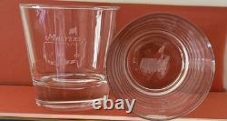 Masters Augusta Golf Double Old Fashioned Double Etched Glasses NWOB Set Of 2