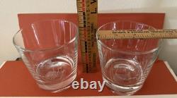 Masters Augusta Golf Double Old Fashioned Double Etched Glasses NWOB Set Of 2