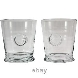 Masters Double Old-Fashioned Glasses -Etched Logo Set of Two