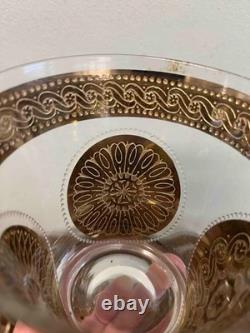 Mid Century Culver Double Old Fashioned Cocktail Glasses Set of 7