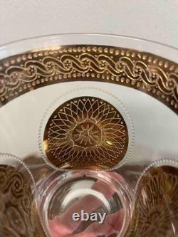 Mid Century Culver Double Old Fashioned Cocktail Glasses Set of 7
