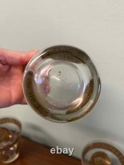Mid Century Culver Double Old Fashioned Cocktail Glasses Set of 7