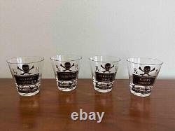 Mid Century Georges Briard Name Your Poison Double Old Fashioned Glasses