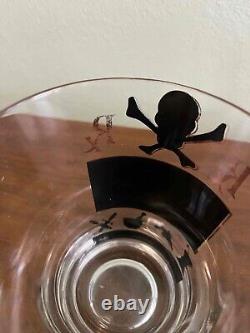 Mid Century Georges Briard Name Your Poison Double Old Fashioned Glasses