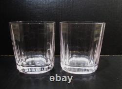 Midcentury Dansk Crystal Quistgaard Oval Facette 2 Dbl Old Fashioned Tumblers