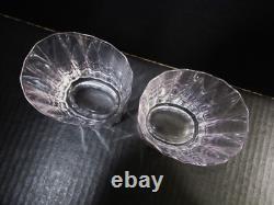 Midcentury Dansk Crystal Quistgaard Oval Facette 2 Dbl Old Fashioned Tumblers