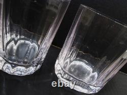 Midcentury Dansk Crystal Quistgaard Oval Facette 2 Dbl Old Fashioned Tumblers