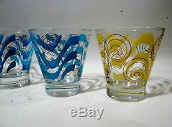 Midcentury Russel Wright  Bartlett Collins 6 Double Old Fashioned Tumblers