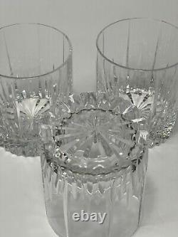 Mikasa ARTIC LIGHTS 3-PC ROLLING Executive Double Old Fashioned Glasses 4 14oz