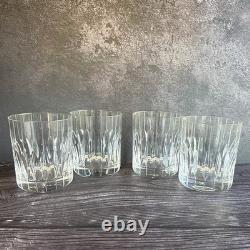 Mikasa Boardroom Double Old Fashioned Glasses Set of 4 Crystal Vertical Cut