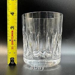Mikasa Boardroom Double Old Fashioned Glasses Set of 4 Crystal Vertical Cut