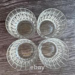 Mikasa Boardroom Double Old Fashioned Glasses Set of 4 Crystal Vertical Cut