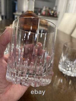 Mikasa Crystal Arctic Lights 5 Double Old Fashioned Glasses 3-7/8 Fast Shipping