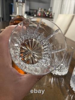 Mikasa Crystal Arctic Lights 5 Double Old Fashioned Glasses 3-7/8 Fast Shipping