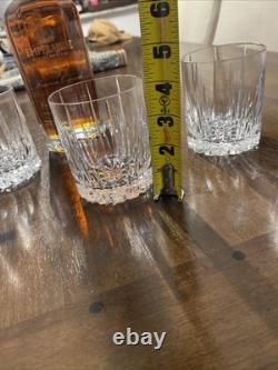 Mikasa Crystal Arctic Lights 5 Double Old Fashioned Glasses 3-7/8 Fast Shipping