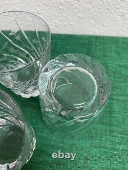 Mikasa Crystal ENGLISH GARDEN Set 3 Double Old Fashioned Whiskey Glasses