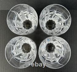 Mikasa Crystal Flame D'Amore Barrel-Shape Double Old Fashioned Glass Set of Four