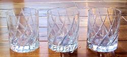 Mikasa Crystal Olympus Double Old-Fashioned Glasses LOT OF 3