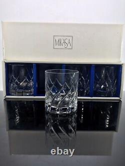 Mikasa Crystal Olympus Double Old Fashioned Glasses Set of 4 In Original Box