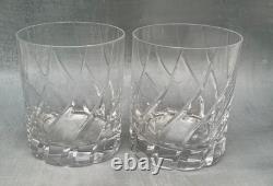 Mikasa Crystal Olympus Double Old Fashioned Set/2 Rocks Glasses MINT 3 7/8