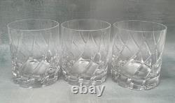 Mikasa Crystal Olympus Double Old Fashioned Set/3 Rocks Glasses MINT 3 7/8