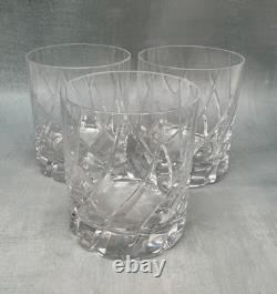 Mikasa Crystal Olympus Double Old Fashioned Set/3 Rocks Glasses MINT 3 7/8