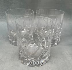 Mikasa Crystal Olympus Double Old Fashioned Set/3 Rocks Glasses MINT 3 7/8