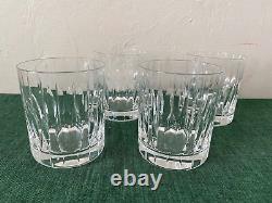 Mikasa Crystal PARK AVENUE Set 4 Double OLD FASHIONED Whiskey Glasses Modern