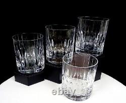 Mikasa Crystal Park Avenue 4 Pc Vintage 3 7/8 Double Old Fashioned Glasses 1987