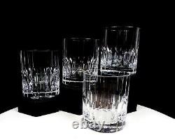 Mikasa Crystal Park Avenue 4 Pc Vintage 3 7/8 Double Old Fashioned Glasses 1987