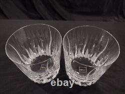 Mikasa Flame D'Amore Crystal Rolling Executive Double Old Fashioned Set Of 2 NWT