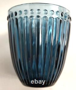 Mikasa Italian Countryside Blue Double Old Fashioned Glasses 10-Ounce Set of 6