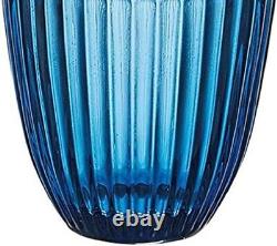 Mikasa Italian Countryside Double Old Fashioned Glass, Blue, 10-Ounce, Set of 4
