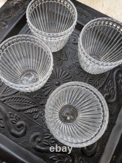 Mikasa Italian Countryside Pressed Dots 4pc Double Old Fashioned Glasses Clear