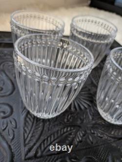 Mikasa Italian Countryside Pressed Dots 4pc Double Old Fashioned Glasses Clear