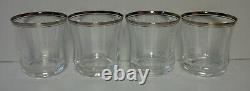 Mikasa JAMESTOWN PLATINUM Double Old Fashioned Tumblers SET OF FOUR MINT IN BOX