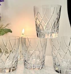 Mikasa Olympus Rolling Double Old Fashioned Glasses Vintage Blown 4 pc Read