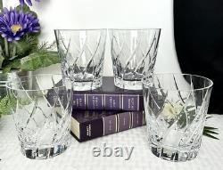 Mikasa Olympus Rolling Double Old Fashioned Glasses Vintage Blown 4 pc Read