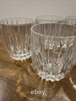 Mikasa Park Lane Crystal Executive Double Old Fashion Tumblers 4 Set Of 6