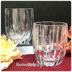Mikasa Park Lane Double OLD FASHIONED Glass Blown Vertical Designed Bowl set 2