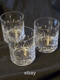 Mikasa Petit Points Double Old Fashioned Crystal Glass Set of 3