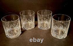 Mikasa Petit Points Set Of 4 Double Old Fashioned Cut Crystal Glasses 3 7/8 EUC