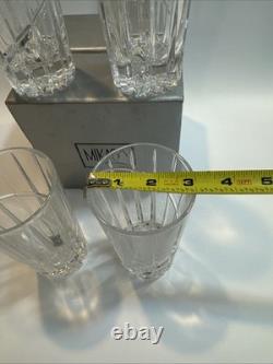 Mikasa Uptown Double Old Fashioned Cut Crystal Highball Glass Germany Lot Of 4