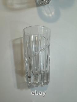 Mikasa Uptown Double Old Fashioned Cut Crystal Highball Glass Germany Lot Of 4