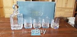 Miller Rogaska Crystal Reed & Barton Decanter Set of 4 Double Old Fashioned SOHO