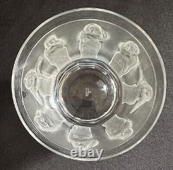 Mint! Signed Lalique Crystal 4 Femmes Double Old Fashioned Whiskey Tumbler